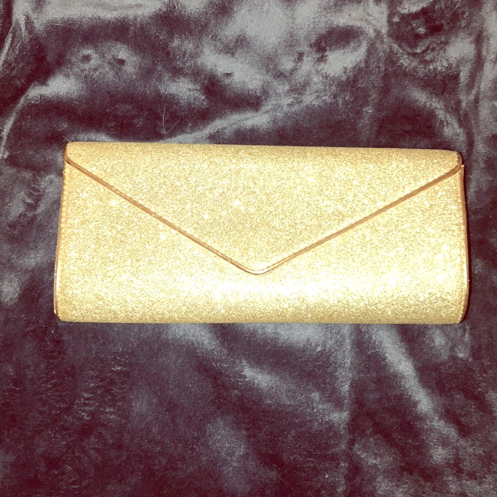 Gold Glitter Clutch